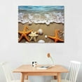 thumbnail image 2 of COMIO  Bathroom Canvas Wall Art, Ocean Starfish Wall Decor Rustic Painting Ocean Beach Canvas Prints Framed Artwork for Living Room Bedroom Office Pictures Posters, 2 of 4