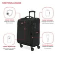 thumbnail image 2 of SWISSGEAR Stride Expandable Carry-On Spinner Luggage, Black, 8 Wheels and Built-in TSA Lock, 2 of 12
