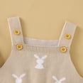 thumbnail image 4 of Baby Girl Boy Easter Bunny Romper Sleeveless Knitted Bodysuit Overalls My 1st Easter Outfit Cute Clothes, 4 of 7