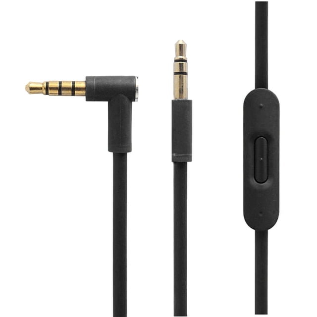 Cateissary Cable de audio para auriculares de 3,5 mm Cable auxiliar estéreo Cable de control Auriculares Cable auxiliar de ángulo Cables de audio/vídeo negro
