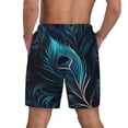 thumbnail image 3 of Mens Swim Trunks Bathing Suit Summer Swimming Board Shorts Peacock Feathers Cool Peafowl, 3 of 7