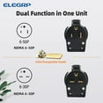 thumbnail image 6 of ELEGRP NEMA 6-30P & NEMA 6-50P Plug, Straight Blade Heavy Duty Angle Plug, 30 Amp 50 Amp 250V 3 Prong Power Plug for Welder/Generator, Industrial Grade, Grounding, 2 Pole 3 Wire, UL Listed, 1 Pack, 6 of 8