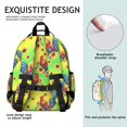 thumbnail image 5 of Rooster and Sunflower Green Pattern Cute School Backpack Bag for School with Padded Back and Adjustable Shoulder Straps 15.25"x11.5"x5.25", 5 of 5