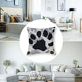 thumbnail image 5 of Acheng Black Gray Paws Throw Pillow Cover Set of 2 Cases Cute House Silhouette Cartoon Animal Dog Cat Paw Print Outdoor Decor Pillowcase Home Square 12x12in, 5 of 7