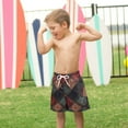 thumbnail image 4 of FORMRS Boys Swim Trunks Quick Dry Mesh Liner Boardshorts Sizes XS-XL, Red Tartan Pattern, 4 of 7