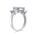 thumbnail image 2 of Bling Jewelry Womens 3CTW Princess Cut CZ Ring Three Stone Sterling Silver, 2 of 6