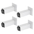 thumbnail image 1 of 4 Pcs Pieds de Meubles, Pieds de Meuble Carrés Réglables Stables Remplacement pour Fauteuil Lit Armoire et Plus, 1 of 8