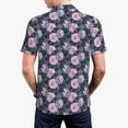 thumbnail image 5 of Rocae Flowers for Men's Short Sleeve Polo Shirt, Quick Drying Performance Moisture Wicking Sports Men's Golf Shirt, 5 of 9