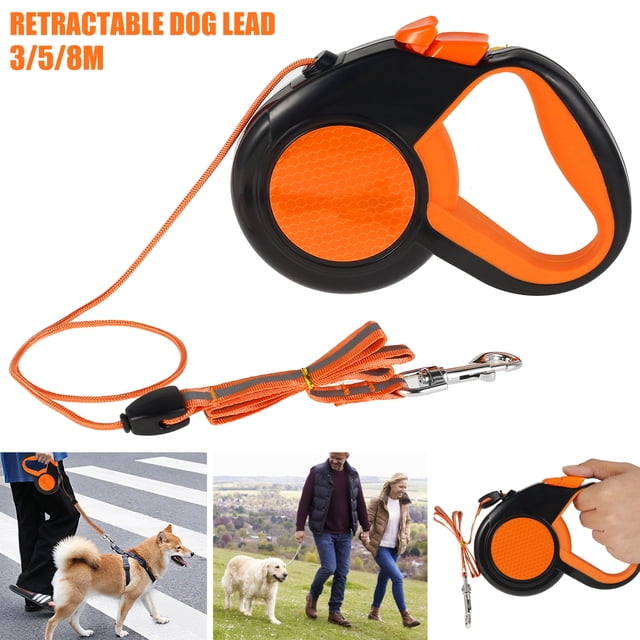 Suministros Para Perros, Correa Retráctil Para Perros Correa Larga Y Resistente Para Caminar Para Mascotas Con Fuerte Cinta Reflectante Mango Antideslizante Para Perros De Razas Pequeñas, Medianas Y G Muyoka Hogar