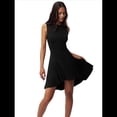 thumbnail image 1 of Vestido Casual Básico Sin Mangas de Color Liso, Ajustado, para Mujer, Negro, Talla M, 1 of 7