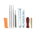 thumbnail image 4 of Guide Chainsaw Sharpener File Kit Chainsaw Chain Sharpener Chain Parts Set, 5/32, 3/16, and 7/32 Inch Files, Wood Handle, Depth Gauge, and Tool Pouch for Sharpening & Filing All, 4 of 6