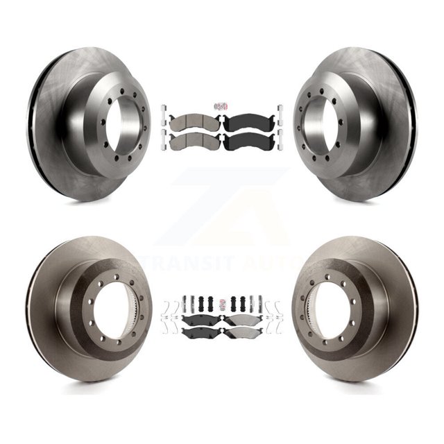 Transit Auto Front Rear Semi-Metallic Pads and Disc Brake Rotors Kit for Car Ford F-53 Motorhome Chassis F-59 Commercial Stripped K8A-106759
