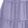 thumbnail image 6 of Summer Skirts for Women Boho Elastic High Waist Pleated Maxi Skirts Womens Casual Solid Baggy Lightweight Comfy A Line Flowy Beach Vacation Skirts Dress, 6 of 8