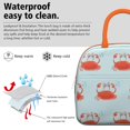 thumbnail image 3 of Lunch Bag Lunch Box for Women Reusable Insulated Lunch Bags,Water-Resistant Beach Red Crab Cooler Lunch Tote Bag, Large Capacity for Work Travel Picnic, 3 of 6