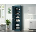 thumbnail image 2 of Palace Imports 100% Solid Wood 16.5" Bathroom Cabinet with Doors, Teal Blue, 2 of 7