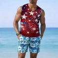 thumbnail image 5 of Vamuko 250 Anniversary Usa Shirts Men V Neck Graphic Usa Flag Tank Top Patriotic Short Sleeve Red Blue and White Tanks We the Peaple Muscle Tshirts Hot Pink 2XL, 5 of 8