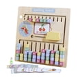 thumbnail image 3 of Tablero de matemáticas de madera con alfabeto, juego de ortografía, material didáctico para el aprendizaje de números con tarjetas didácticas para, 3 of 9