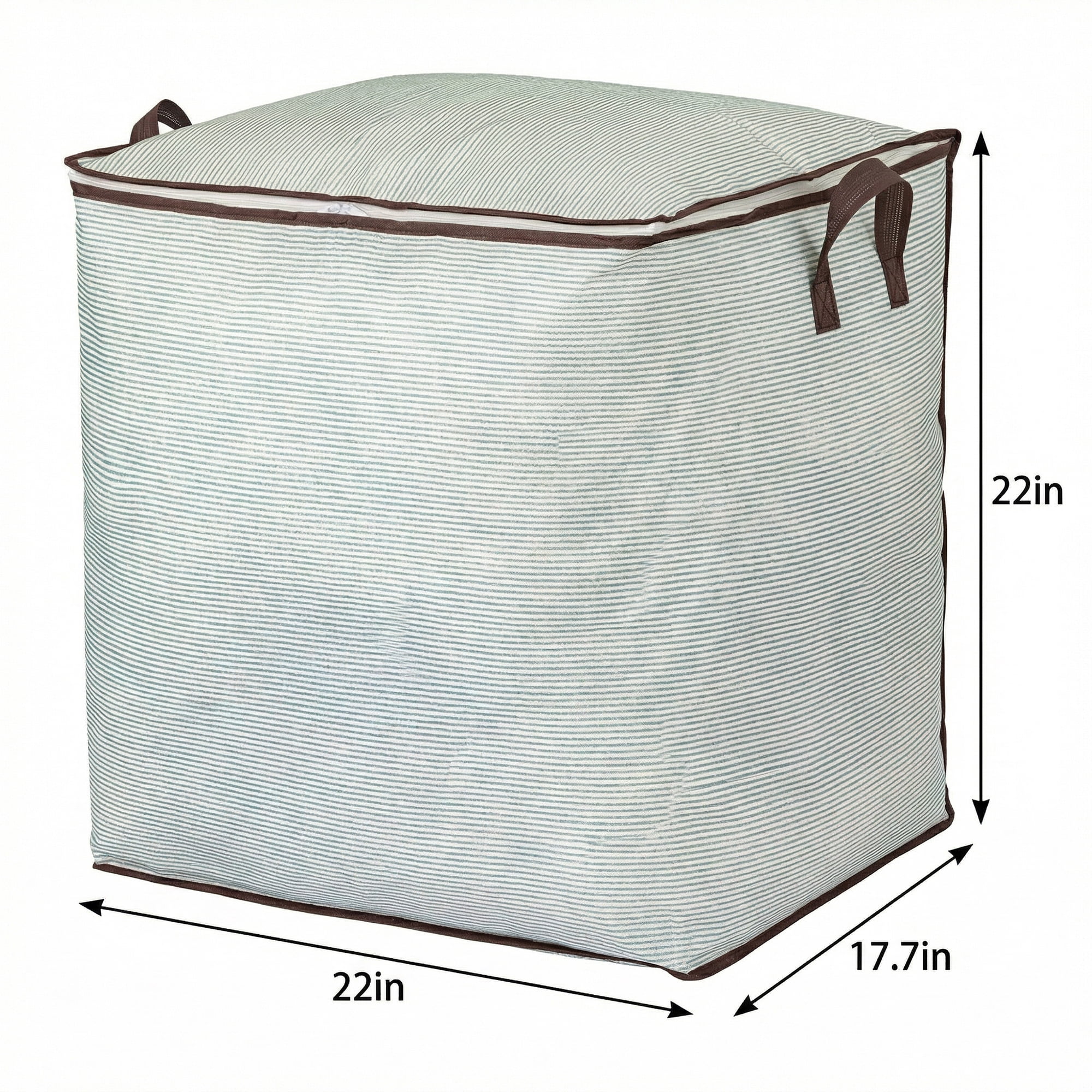 Unique Bargains Clothes Storage Bag for Organizing with Handle Green 22" x 17.7" x 22"