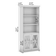 thumbnail image 7 of Lennox 5 Shelf Bookcase with Glass Doors in Linen White Oak - Engineered Wood, 7 of 7