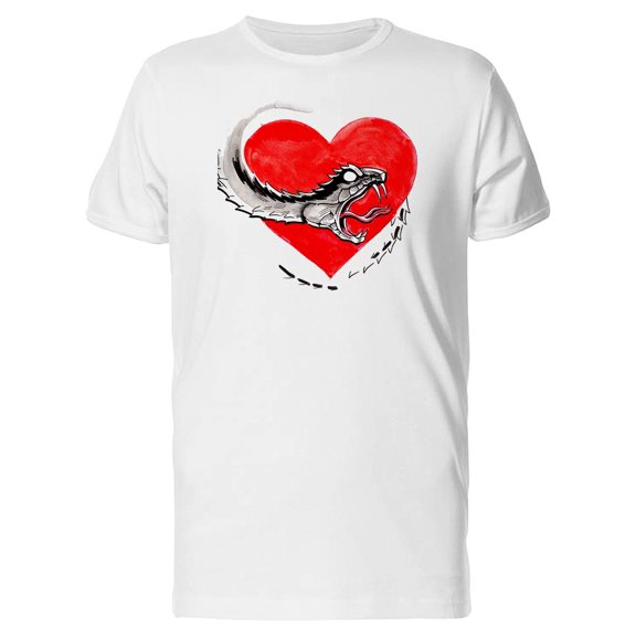 Mad Snake And Heart Sketch Tee Men's -Image by Shutterstock