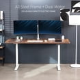 thumbnail image 5 of VIVO Electric Dual Motor 71” x 30” Standing Desk, Vintage Brown Top, White Frame, 5 of 8