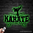 thumbnail image 3 of Craftnamesign Custom Girl Karate Metal Wall Art LED Light, Karate Name Sign, Martial Arts Decor, 3 of 5