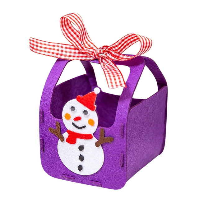 IROINID Christmas Handmade DIY Non-woven Gift Bag Material Package Children's Apple Bag Safe Candy Bag