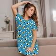 thumbnail image 3 of Naloa Flying Bees Print Women Nightgowns,Womens Loungewear,Short Sleeve Sleepwear,Comfy Ladies Nightdress, 3 of 6