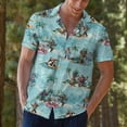 thumbnail image 6 of Retro Hawaii Beach Bigfoot Hawaiian Shirt For Men Summer Vacation Mens Hawaiian Shirts Short Sleeve Button Down Shirt Men, 6 of 7