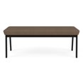 thumbnail image 3 of Newport Reception Waiting Room 18.5" 2-Seat Bench / Black Steel / Brown, 3 of 5