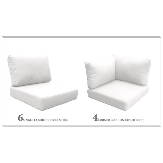 Ensemble de Coussins Haut Dossier pour BARBADOS-11a en Blanc Voile
