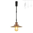 thumbnail image 1 of FSLiving Lampe de Piste Réglable en Hauteur Type J Rétractable avec Tige Télescopique Lampe Réglable Gimbale-Post Juno Piste DIY Rétro Couverture Lampe, Rouge Marron - 1 Lumière, 1 of 7