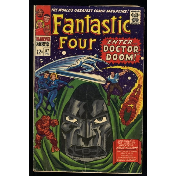 Fantastic Four #57 VG 4.0 1st Print Doctor Doom Silver Surfer Appearance Comic Book