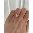 thumbnail image 2 of SOLITAIRE JEWELS 2.10CT Pear Cut Moissanite Cluster Engagement Ring for Women Solid 18k Rose Gold, 18k Rose Gold Solitaire Ring, 2 of 5