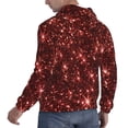 thumbnail image 6 of Rateoe Red Glitter Texture Pattern Mens Hoodie, Pullover Hooded Sweatshirt, Kangaroo Pocket Hoodie Ideal for Daily Wear, Travel and Home-XX-Large, 6 of 7
