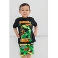 thumbnail image 2 of Jurassic World Dinosaur T-Rex Toddler Boys T-Shirt and French Terry Shorts Outfit Set Toddler to Big Kid, 2 of 5