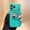 Cyan, variant on For iPhone 14 Phone Case,With 360° Rotatable Ring Kickstand,Built-in Camera Lens Protector,With Back Circular Make-up Mirror Design,Shokcproof Non-Slip Rugged Phone Case,Winered
