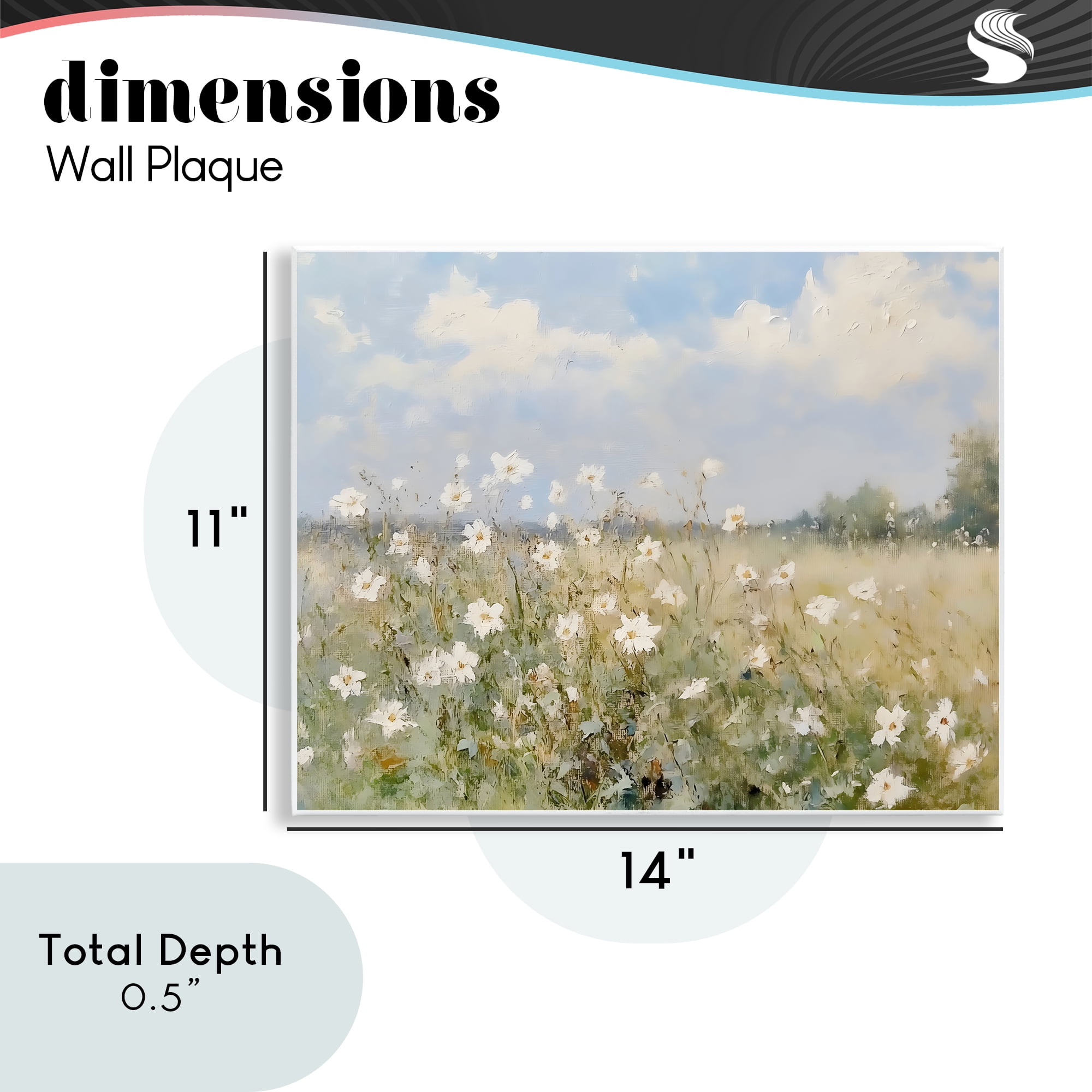 Stupell Industries Neutral Wildflower Field in Bloom Wall Plaque Art, design by LSR Design Studio