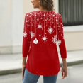 thumbnail image 5 of larppty 3/4 Length Sleeve Womens Christmas Tops Casual Loose Comfort Festival Holiday Party Shirts 2025 (Red, S), 5 of 6