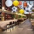 thumbnail image 5 of CIMAXIC Party 3pcs Rugby Pattern Paper Lantern Festival Party Venue Decoration Ceiling Hanging Lantern,12.2"X8.66"X8.66", 5 of 5