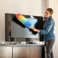 thumbnail image 4 of 1Pc Rainbow Static Duster 23.2in Reusable Microfiber Electrostatic Dusters,Microfiber Duster,Washable Microfibre Cleaning Tool for Cleaning Office,Car,Computer,Furniture, Sofa(Yellow), 4 of 7