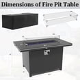 thumbnail image 4 of Kullavik Aluminum Propane Fire Pit Table 43 Inch 55,000 BTU Auto-Ignition, CSA Certification Outdoor Gas Fire Pits with Slide Out Tank Holder, Outdoor Fire Tables Wider Desktop, Windshield and Lid, 4 of 6