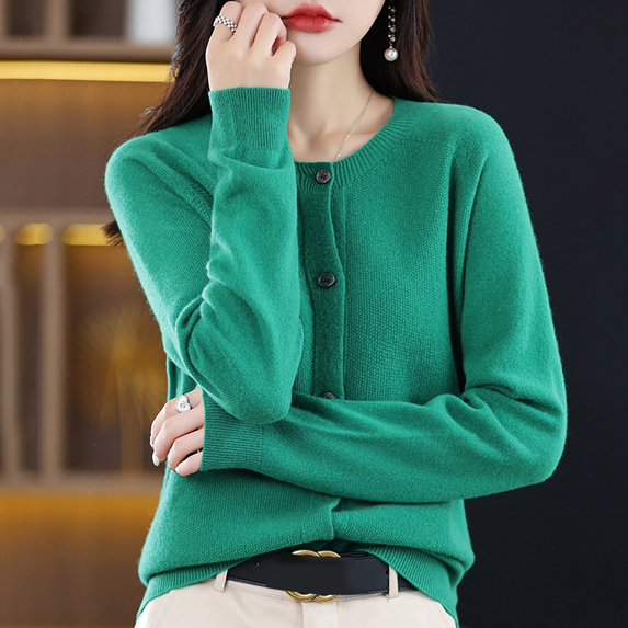 Sweaters for Women Button Front Long Sleeve Cardigan Soft Warm Knit Elastic Sweater Taupe S