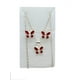 thumbnail image 4 of COLLAR DE MARIPOSA ROJA DE PLATA Y ARETES, 4 of 4