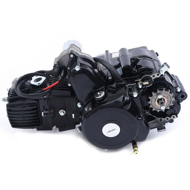SHZICMY 125cc 4-stroke Pedal Start Engine Motor with Reverse for ATV Go  Kart Quad 7.64HP Black