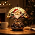thumbnail image 4 of Vintage Christmas Table Decor with 10 Inch Glass Shade,Cozy Table Lamp for Living Room Nightstand,Festive Table Decorations for Home,1 Pack, 4 of 8