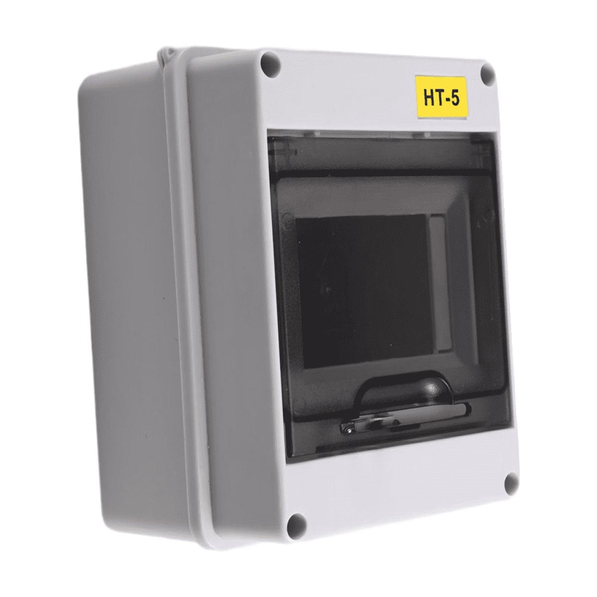 HT Series Junction Box 5WAY IP65 Waterproof Distribution Box Outdoor Plastic Electrical with Lock for Circuit Breaker,1 x IP65 Mcb Breaker Box,Grey White