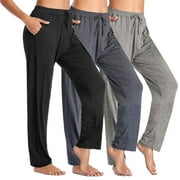Women's 3-Pack Loose Fit Classic Lounge Pants (Sizes, S-3XL)