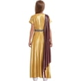 thumbnail image 2 of Sywiyi Costume Philosophe Grec pour Filles Robe Maxi Métallique pour Événements à Thème Or 14, 2 of 6