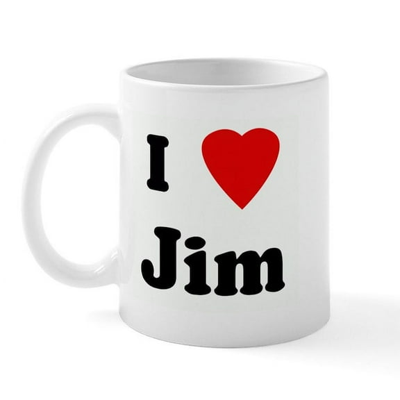 CafePress - I Love Jim Mug - 11 oz Ceramic Mug - Novelty Coffee Tea Cup